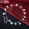 Chain Love Heart Card Chain Silver Color Bracelets For Women Fashion Wedding Party Girl Student Christmas Gifts Fine Jewelry Y240420