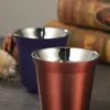 Cafetière 304 tasse de vin en acier inoxydable à double couche à petite capacité de thé portable