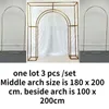 Party Decoration 3PCS Luxury Fashion Artificial Flower Arch Wedding Backdrop Door Welcome Frame Birthday Balloon Display Plinth Column Stand