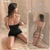 Ziqu Hollow Out Sexy Suspender Pajama Dress Lingerie Spicy Temptation Pure Desire Uniform No Take Off Set 6227