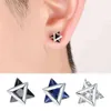 San Sheng Stone Ear Studs Mens Fashion Gepersonaliseerde enkele oorbellen Dames ins Cool Style Zirkon Triangle