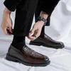 Dress Shoes 38-44 MENS KOE LEDER LEDER SURNE Summer Flat-Soled Slip-On Office Career Wedding Soft Bottom Male schoenen Hy125