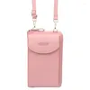 Shoulder Bags 2024 Women Purses Crossbody Leather Bag For Phone Card Holders Women's Wallet Purse Handbag Woman Clutch Pink