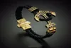 BC Atolyestone Emperor Bead Bracelet Gold Bracelets Anchor Leather Cuff Bracelets Bangles Men Women Mujer Pulseras5298102