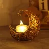 Clothing Eid Mubarak Candle Holder 2023 Ramadan Kareem Banner Ramadan Decoration for Home Islamic Muslim Party Decor Eid Al Adha Gifts