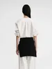 Blouses pour femmes Twill Coton Coton White ou arrière Shirt Simple Long Sleeve 2024 Spring Femme Loose Simple Blouse