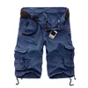 Camo Military Shorts Bermuda Summer Camouflage Cargo Shorts Men Cotton Loose Outwear Tactical Short Pants No Belt 240416