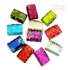 Unique High End Jewelry Gift Boxes with Mirrors Cheap Silk Fabric Metal clasp Packaging Cases 12pcslot mix color 8164953