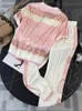 Verão de duas peças para mulheres roupas conjuntas femininos elegantes manga curta moda topscasual calças de calça 240415