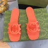 Designer Slide Woman Rubber Sandal Flat Slipper Cut-Out Mule Pool Comfort Slide House Flip Flops Summer Beach Slider