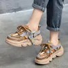 Scarpe casual Koznoy Tennis Woman Trend 2024 6 cm Cow Genuine Piattaforma in pelle Sneakers Autunno primavera comoda Fashion Wearge Chunky