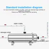 Purifiers 8000l/h 304 Stainless Steel Water Filter System Pvdf Ultrafiltration Purifier Commercial Home Kitchen Drink Straight Uf Filters