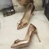 Dress Shoes Doris Fanny High Heels Women Gold Stiletto Woman Pumps Good Quality Party Wedding Lady Butterfly