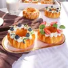 Flores decorativas Postre simulado Donut Keychain colgante de viento dulce helado bolso decoración de la fruta del estilo simple al estilo simple hecho a mano