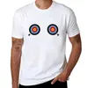 T-shirt cible de poitrine de polos pour hommes vêtements hippies kawaii coréens de mode blancs t-shirts noirs pour hommes