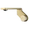 Badkamer wastafel kranen muur gemonteerd zwarte messing bassin kraan en koud water mixer tap single handle knop schakelaar