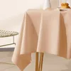 Tafelkleed a76cream-stijl lambskineh vaste kleur tafelkleed atmosferische no-wash oliebestendige waterdichte anti-slip koffietable