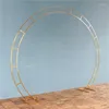 Party Decoration JAROWN Wedding Decor Circular Arch Shiny Gold Backdrop Stand Dual-Arch Flower Stage Background Circle Arc