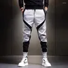 Pantalon masculin Streetwear Hip Hop Joggers Hommes Ribbons Men Ribbons Cargo Poches Track Tactical Casual Male Panton Sweatpant K181