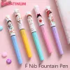 Pens 1pc PLATINUM Limited Fountain Pen Cute Design Resin Penholder PQ200 Students Writing Calligraphy Beginners Pen Stationery
