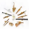 Sassofono a forma di tromba pin pale violi da spillo di corno francese con un regalo di compleanno dello strumento musicale Case Christmas 240412