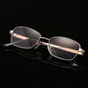 Fashion Gold Transition Reading Glasses Anti Blue Presbyopic Eyewear Pochromic Gray Glass Lenses Magnifier Computer Reader 240415