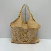 ICare Maxi Tote Bag w torbie Kobiety luksusowa torebka Raffias Ręcznie wysunięta słomka torba wysokiej jakości plażowe torby