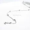 Anklets Stylish S925 Sterling Silver Anklet With Cross Chain And Pearl Decoration For Women