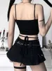 Tanks pour femmes Camis gothiques Femmes imprimés Pendant Slim Crop Top sexy Bottom 2023 Girls Party Robe Y240420