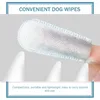 Vêtements pour chiens 50 pcs brosse à dents doigt les lingettes professionnelles accessoires de chat pratiques