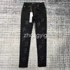 Motociclisti ksubi jeans designer maschile hip hop sottaceto jeans svasato slim fit slim motociclettero per motociclisti mans streetwear pantaloni viola lavati r