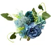 Dekorativa blommor konstgjorda blommor rose hortensia bukett souvenir falsk dekoration bröllop hem pografi ornament