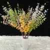 Dekorative Blumen Tongfenfg 3D Druck künstlicher 3 Gabel Eukalyptus Simulation Pflanze Hochzeit Großhandel Esszimmer Blume Arrangement