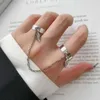 Łańcuch punk geometryczny łańcuch Bransoletka dla kobiet mężczyzn Silver Color Połączony palcem palec Regulowany pierścień klub bioder biżuterii prezent Y240420