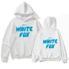 Роскошная толстовка с капюшоном White Foxx Дизайнерская толстовка Foxs Мужские толстовины для стилиста для стилиста с длинными рукавами капюшоны повседневные женщины пуловер