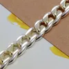 Chaîne exquise 10 mm Chain Men Femmes Noble Mariage Bracelet Silver Color Couleur Fashion Couade d'anniversaire Y240420