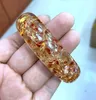 Bangle Certified %100 Natural Mexico Sky Yellow Amber Bracelet 59-60mm