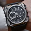 Bell och Ross armbandsur av hög kvalitet Montre Luxe Original Bell Ross Mens Diver Watch Chronograph Watches Designer Men Luxury Watch Dhgate New