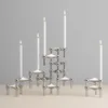 Candle Holders Gold Luxury Metal Holder Modern Nordic Candlestick Table Centerpieces Ornament Living Room Decoration