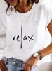 Kleren dames zomer t kleding print mode casual t -shirts letter 90s trend schattige korte mouw vrouwen vrouwelijke grafische tee 240417