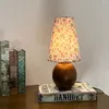 Tischlampen Massivholz französische Blumenlampe Koreanische Welle warmer alter Stil Originalfarbe Walnuss Schlafzimmer Netzwerk Red Po Po