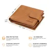 Wallets SENDEFN GOIACII Casual Men Wallets Geniune Leather Short Coin Purse Hasp Design Wallet Cow Leather Clutch Wallets 198