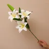 Fiori decorativi 4 teste Feel Lily Artificial Flower Living Soggio