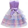 Dress Girl 2024 spring/summer burst dress mesh dress Princess dress