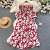 Urban Sexy Dresses YuooMuoo Chic Fashion Floral Print Women Dress 2024 New Summer Y2K Off Shoulders Flare Sleeve Long Dress Vacation Beach Vestidos Y240420