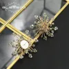 Boucles d'oreilles Glseevo Grey Grey Snowflake Crystal Chain 2024 France Fashion Creative Design Women Jewelry Banquet GE1190