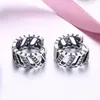 Stud Earrings S925 Sterling Silver Jewelry For Party Birthday Gift Ear Nails Buckle Retro Hollow Women Luxury 925