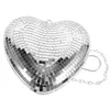 Figurine decorative Disco Disco Decorazioni sospese palla compatta a forma di cuore a forma di casa Surface in vetro d'argento