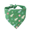 Dog Apparel Saliva Towel Pet Supplies Decoration Christmas Pattern Scarf Neckerchief Cotton Bibs