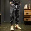 Herrbyxor Multi-Pocket Cargo Autumn DrawString Vintage Joggers Sweatpants Y2K Fashion Trousers Casual Hombre Pantalones